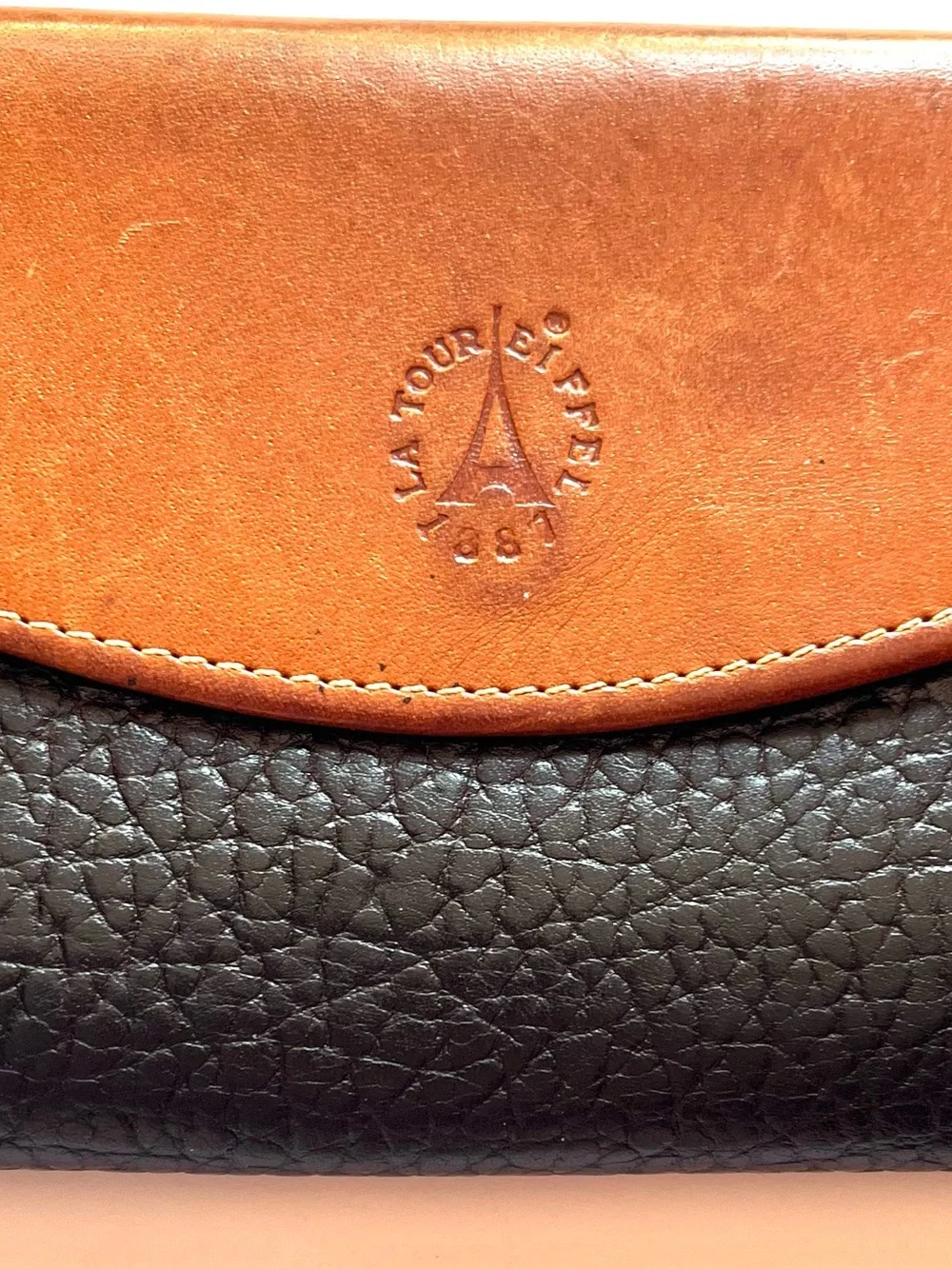 La Tour Eiffel Paris 1887 Leather Clutch Wallet